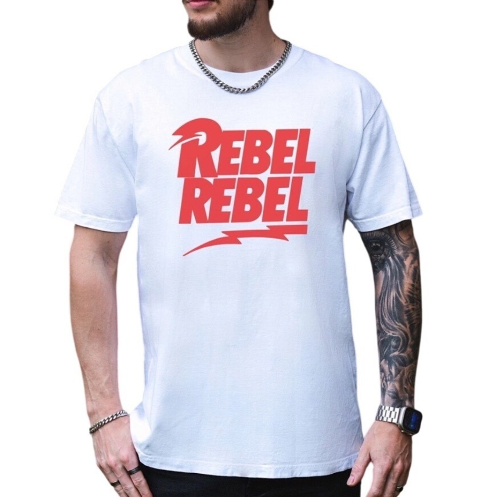 NWT Rebel, Rebel Graphic David Bowie Vintage‎ Tee Size Medium Unisex